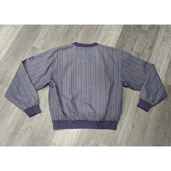 Vintage ProQuip Plaid Crewneck Pullover Golf Sweater Jacket - Picture 4 of 8